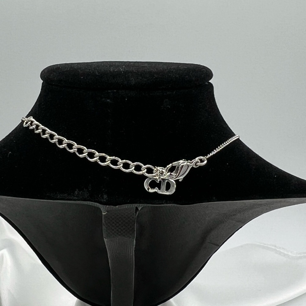 CHRISTIAN DIOR Rare Pink Apple Silver Necklace - Picture 2 of 3